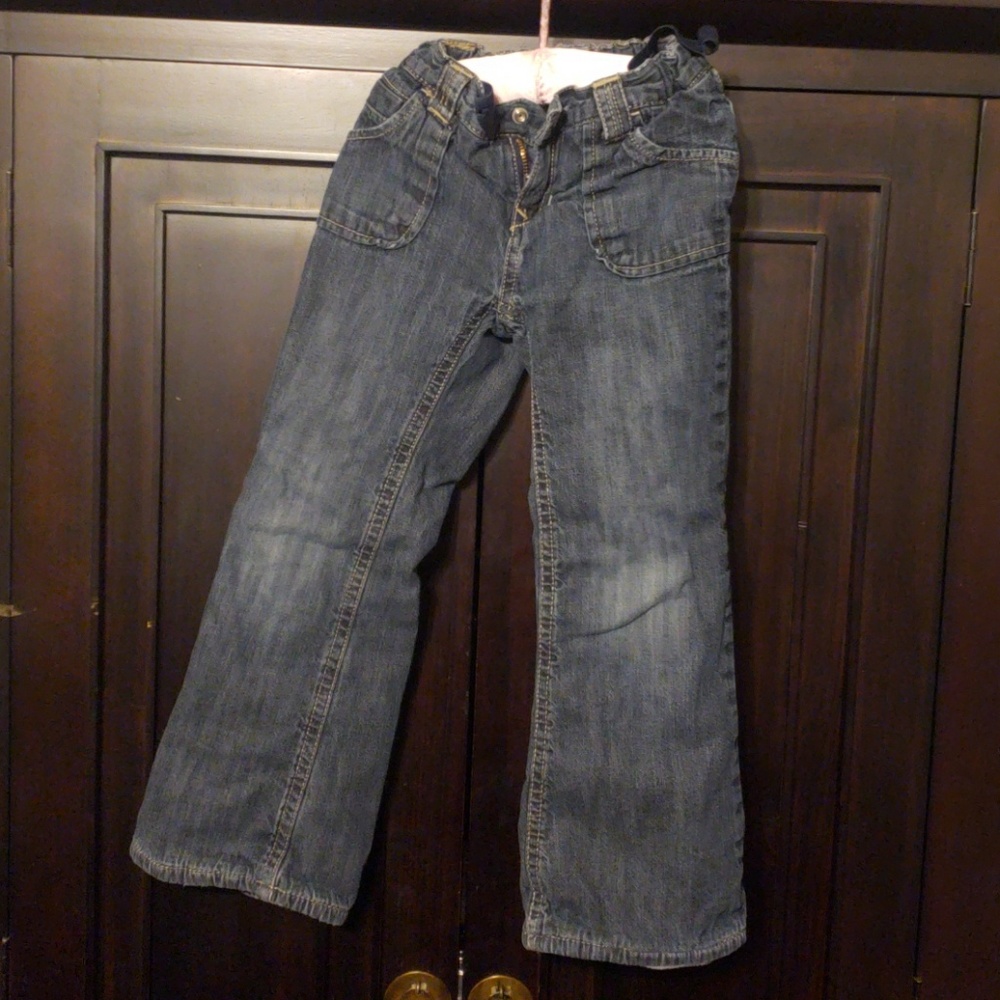 Fleece lined boot cut jeans